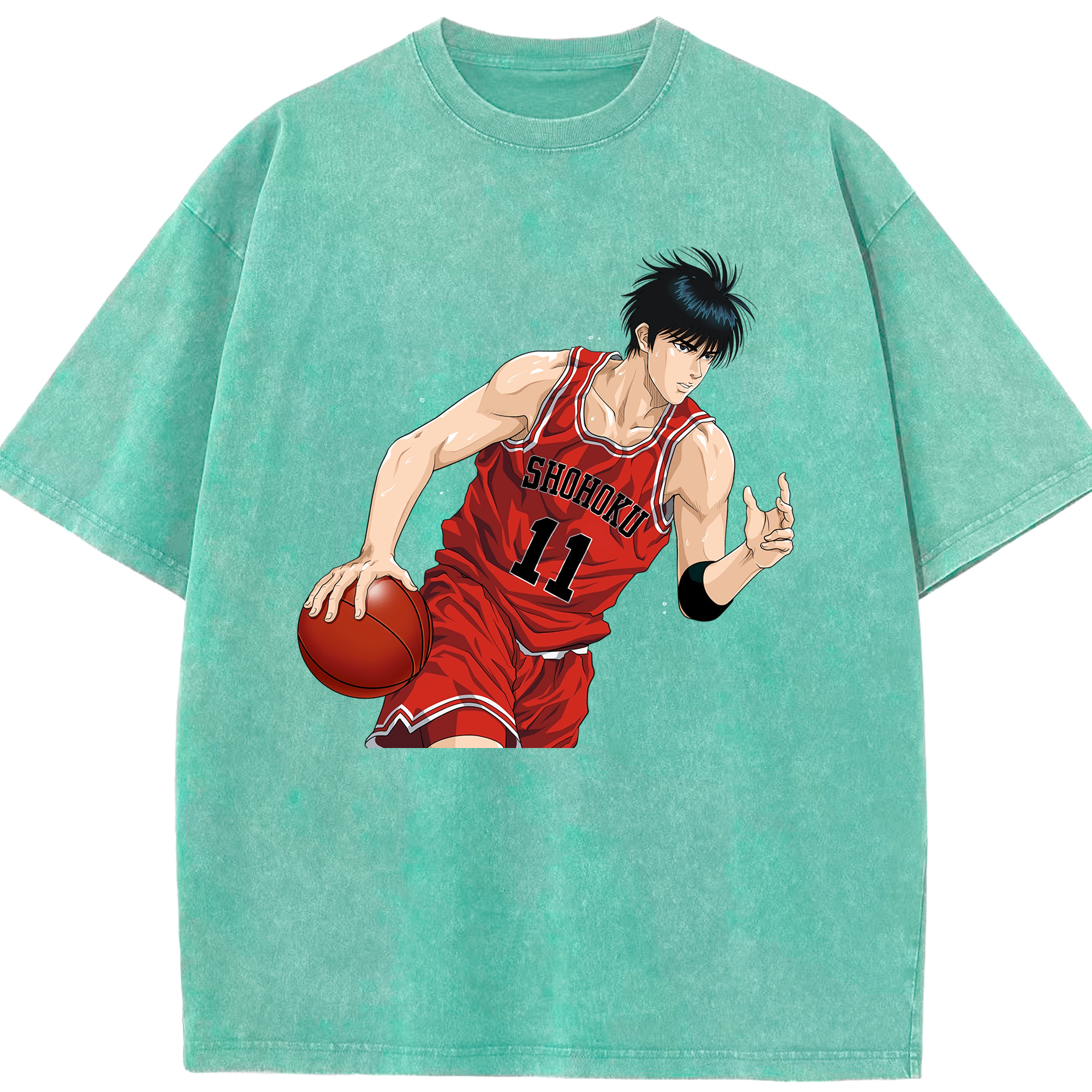 （画像用） SLAM DUNK／スラムダンク 綿100% ヴィンテージ風 半袖Tシャツ（フロントプリント）
